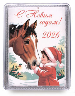 Девочка и лошадь "С Новым годом" 2026 (600 гр)