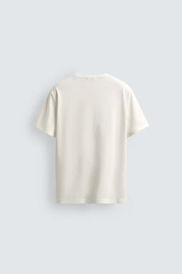 CAMISETA LINO - ALGOD?N / Blanco roto - Zara фото 8