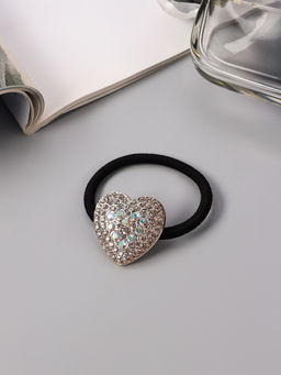 Цена за 12 шт. Резинка для волос «Алдона», мерцание сердце