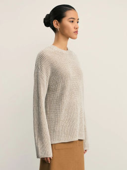 Джемпер свободного кроя крупной вязки / Zarina  фото 4