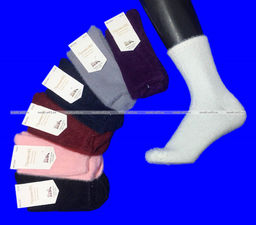 Цена за 10 пар. Термоноски женские ангора НОРКА ШЕРСТЬ высокие однотонные арт. 2781