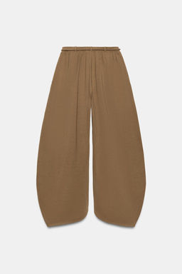 BALLOON HEAVY COTTON TROUSERS - Zara фото 4