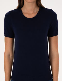 Lacivert Slim Fit Triko Ti__rt