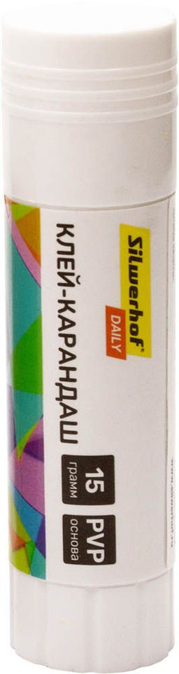 Цена за 5 шт. Клей-карандаш DAILY 15 г для бумаги, картона, текстиля быстросохнущий PVP карт. дисплей