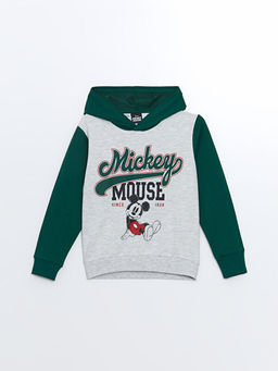 Kap??onlu Mickey Mouse Bask?l? Erkek ?ocuk E?ofman Tak?m - Waikiki фото 2