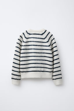 STRIPED KNIT SEQUIN SWEATER - Zara фото 2