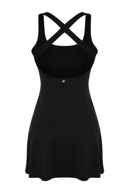 TRENDYOLMILLA Siyah Scuba/Dalg?c 2 Katmanl? Ici Sortlu Tenis Orme Spor Elbise THMSS23EL00006  фото 9