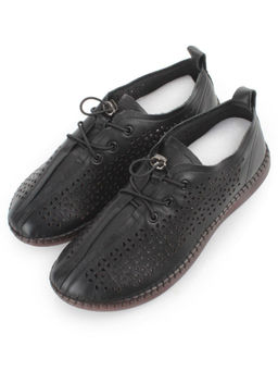 03-5005-1 BLACK Полуботинки женские летние (натуральная кожа) - Фабричный китай фото 4