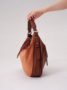 Сумка замшевая багет Azaro 30861 коппер