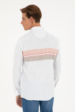 U. S. Polo Assn / Мужская рубашка цвета хаки с длинным рукавом - U.s. polo assn фото 5