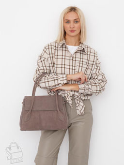 Сумка женская кожаная 2424YF apricot  Polina&Eiterou