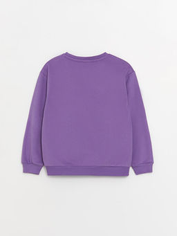 Bisiklet Yaka Bask?l? Uzun Kollu K?z ?ocuk Sweatshirt - Waikiki фото 2