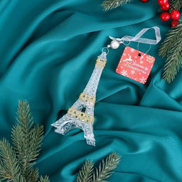 Цена за 2 шт. Ёлочная игрушка Зимнее волшебство. Эйфелева башня, 6.514.5 см, прозрачно-золотой фото 7