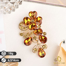 Брошь «Цветочная лоза», цвет золото