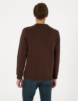 Kahverengi 3 _plik Regular Fit __i Polarl_ Bisiklet Yaka Basic Sweatshirt - Pierre cardin фото 5