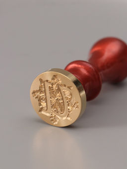 Печать для сургуча с пластиковой ручкой «Буква U на вензеле», 2.5×2.5×6.3 см