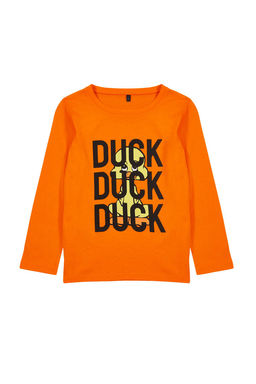 Turuncu-Lacivert-Ekru 3lu Erkek Cocuk Bask?l? Pamuklu Orme T-Shirt TKDAW25TS00012 - Trendyolmilla фото 7