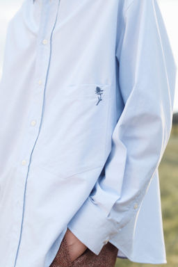 LIMITED EDITION EMBROIDERED OXFORD SHIRT - Zara фото 4