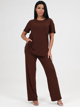423 ПИЖАМА ЖЕНСКАЯ (брюки) (Коричневый) - А-дина фото 2