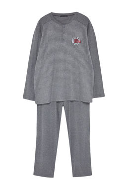 TRENDYOL MAN Fume Regular Fit Orme Buyuk Beden Pijama Tak?m? TMNAW24AI00002 - Trendyolmilla фото 8