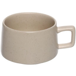 Чайная пара керамическая 250мл "Perfetto", бежевая