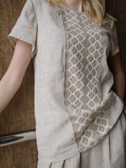 БЛУЗКА лен 73%, вискоза 27% - Волтри фото 4