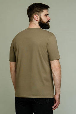 Арт. 67105 Футболка мужская  50-58 (5 шт) Цвет:зеленый кофе