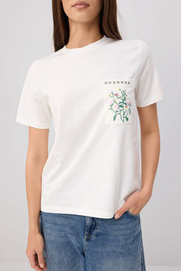 Ekru Nak__l_ Regular/Normal Kal_p %100 Pamuk _rme T-Shirt TWOSS26TS00316 - Trendyolmilla фото 3
