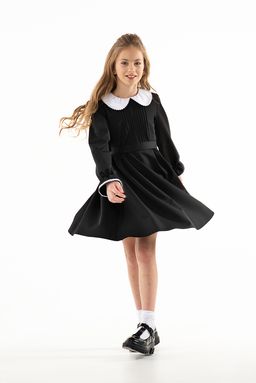 Черное школьное платье Mooriposh, модель 0169
