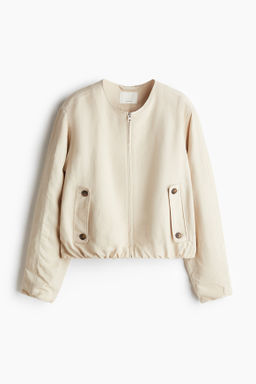 Cazadora bomber en mezcla de lino