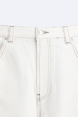 BAGGY JEANS WITH TOPSTITCHING - Zara фото 8
