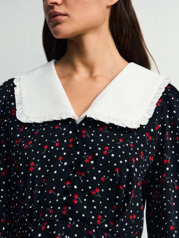 Платье миди с контрастным воротником / Zarina  фото 10