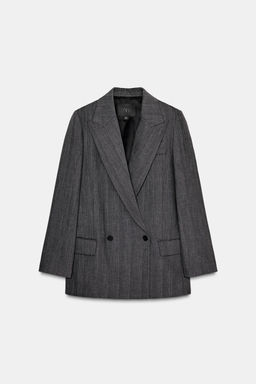 PINSTRIPE BLAZER WITH WOOL ZW COLLECTION - Zara фото 2