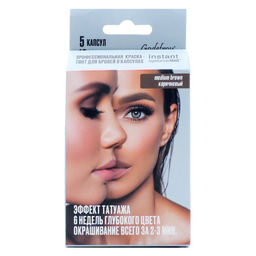 Godefroy Профессиональная краска-тинт для бровей / Instant Eyebrow Tint Medium Brown, коричневый, 5 капсул фото 4