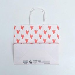 Пакет подарочный крафтовый Просто люблю, 25 22 12 см - Дарите счастье фото 4