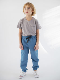 Джоггеры детские без утепления, синий, 484