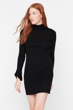 TRENDYOLMILLA Mavi Mini Triko Basic Dik Yaka Elbise TWOAW23EL01415  фото 3