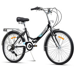 Велосипед 24" Rocket City Fold S 24, цвет черный, размер 16"