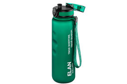 Бутылка для воды 1000 мл 7,8*7,8*28,5 см Style Matte с углубл. д/пальц, темно-зеленая, мотивац. - Elan gallery фото 8