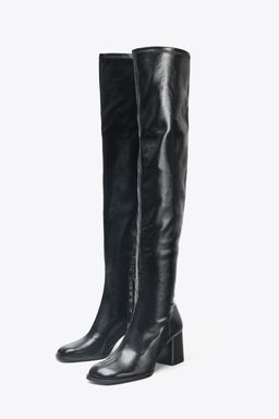 HIGH-LEG HEELED BOOTS - Zara фото 8