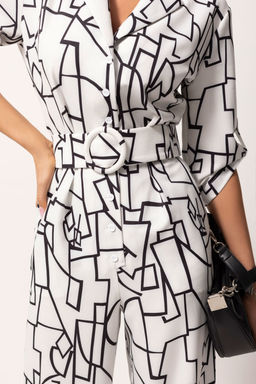 Комбинезон Golden Valley 1076 бело-черный  фото 4