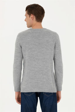 Мужской серый меланжевый свитер - U.s. polo assn фото 5