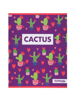 Набор тетрадей 36 листов в клетку, Calligrata «Кактус», 5 штук