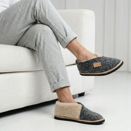 Тапочки-слипоны арт. М8/02-05 Антрацит