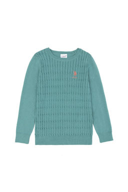 U. S. Polo Assn / Базовый свитер мятного цвета для девочки - U.s. polo assn фото 4