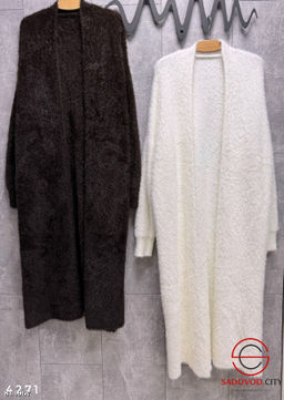 Кардиган альпака в длине макси