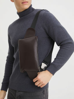 Мужская поясная сумка CALZETTI ADAM R Артикул 2435959, темно-коричневый  фото 7