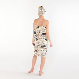 Набор для сауны Этель Девичник парео 80*144 см + чалма, вафля 200г/м2, 100% хл  фото 7