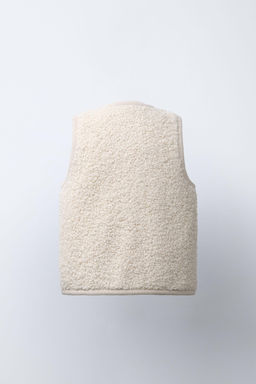 CONTRAST CORDUROY AND FAUX SHEARLING WAISTCOAT - Zara фото 3