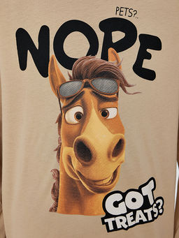 Комплект для мальчиков бежевый с принтом лошадей - Mark formelle фото 5